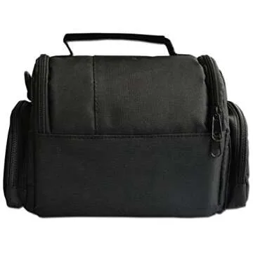 Compact DSLR Camera Case. Padded & Fitted, Camera Bag, Zippered Pockets. Fits Canon Cameras Including Canon Rebel T7. For Camera & Accessories, Shockproof, Includes Cleaning Cloth & Removable Strap