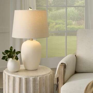Nourison 23-Inch Ceramic Table Lamp for Any Room