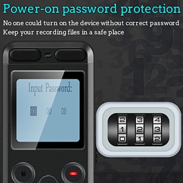 136GB Voice Recorder - Aiworth Lectures & Meetings Device