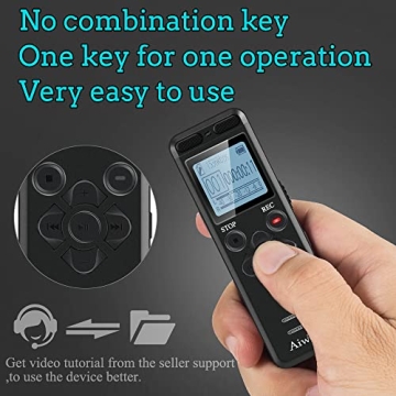 136GB Voice Recorder - Aiworth Lectures & Meetings Device