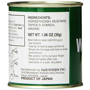 S&B Wasabi Powder, 1.06-Ounce
