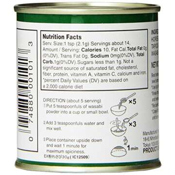 S&B Wasabi Powder, 1.06-Ounce