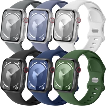 Lenrao Sport Silicone Bands for Apple Watch - Men’s Compatible 42mm to 49mm