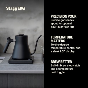 Stagg EKG Electric Gooseneck Kettle for Coffee and Tea