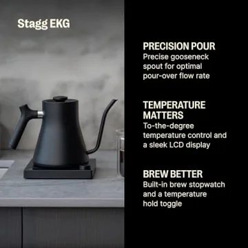 Stagg EKG Electric Gooseneck Kettle for Coffee and Tea
