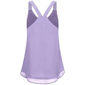 MOQIVGI Chiffon Tops for Women Sexy Elegant V Neck Strappy Backless Party Evening Cami Tanks Fashion...