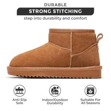 Genuine Leather Winter Boots for Girls - Cozy & Stylish
