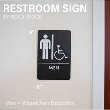 USA Made Restroom Signs for Men and Women