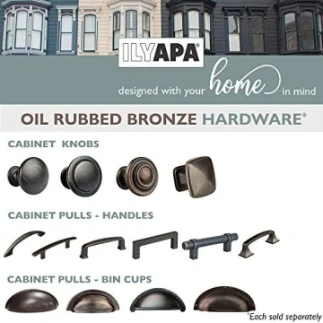Ilyapa Oil Bronze Cabinet Pulls - Stylish Kitchen Handles