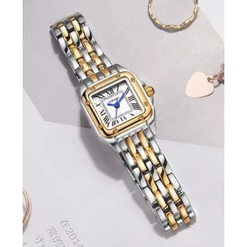 Elegant SLYHHZHMY Women's Square Gold Watch - Waterproof