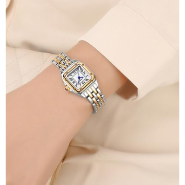 Elegant SLYHHZHMY Women's Square Gold Watch - Waterproof
