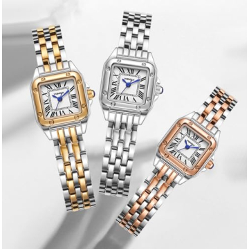Elegant SLYHHZHMY Women's Square Gold Watch - Waterproof