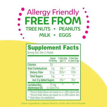 Culturelle Kids Probiotic + Fiber Packets (Ages 1+) - 60 Count - Digestive Health & Immune Support - Helps Restore Regularity