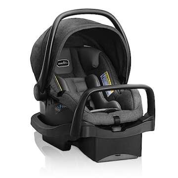 Evenflo Pivot Xpand Modular Travel System with LiteMax Infant Car Seat with Anti-Rebound Bar (Sabino Gray)