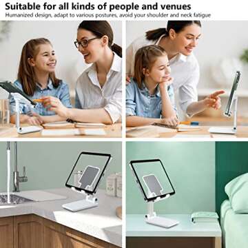 ZHIKE Foldable Phone Holder for Smartphones and Tablets