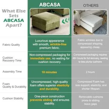 ABCASA Modular Sectional Sofa Sleeper with Storage, Convertible Sectional Couch Reversible Sleeper Sofa Couch for Living Room,Apartment, Corduroy Green