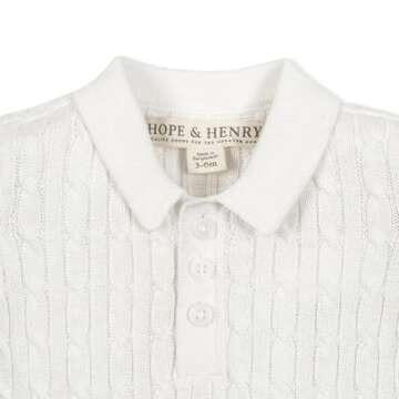 Hope & Henry Organic Cotton Sweater Romper with Button Front