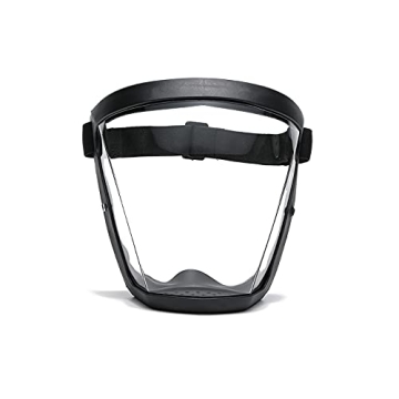 Banxian Super Protective Face Shield - Anti Fog Adult Clear Mask (Black)
