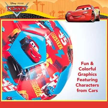 Capelli Sport Disney Pixar Cars Soccer Ball, Repeat Print Youth Kids Mini Soccer Ball, Multi, Size 3