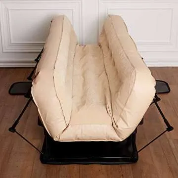 EZ Simpli Comfy Bed Queen Self-Inflating Air Mattress with Built-in Frame, Pump and Wheeled Case, Blow Up Inflatable Air Bed Perfect for Home, Guests, Travel, Vacation, Camping