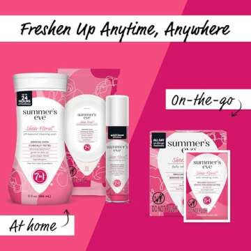 Summer's Eve Sheer Floral Daily Refreshing Feminine Wipes, Removes Odor, pH balanced, 32 Count, 4 Pack