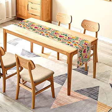 Sunwer Mexican Flower Table Runner for Festive Decor