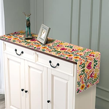 Sunwer Mexican Flower Table Runner for Festive Decor