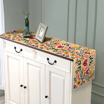 Sunwer Mexican Flower Table Runner for Festive Decor