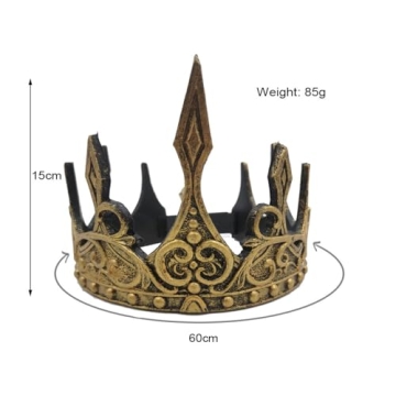 Yilistore Royal King Crown for Halloween and Cosplay