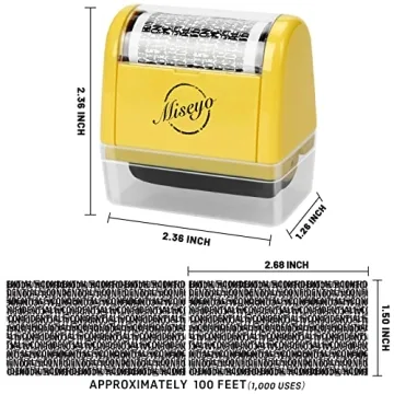 Miseyo Wide Identity Theft Roller Stamp Set with Refills