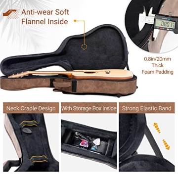 Cahaya Acoustic Guitar Case Hardshell Lightweight Waterproof