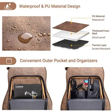 Cahaya Acoustic Guitar Case Hardshell Lightweight Waterproof