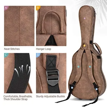 Cahaya Acoustic Guitar Case Hardshell Lightweight Waterproof