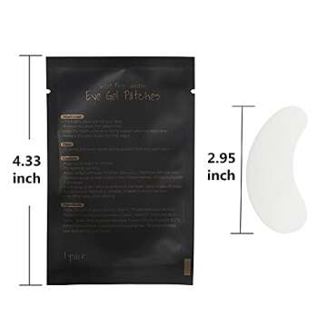 myaokue-up 100 Pairs Eye Gel Pads, Lint Free Under Eye Patches for Eyelash Extensions, Premium Eye Mask Beauty Tool Kit