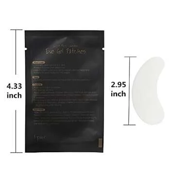 myaokue-up 100 Pairs Eye Gel Pads, Lint Free Under Eye Patches for Eyelash Extensions, Premium Eye Mask Beauty Tool Kit