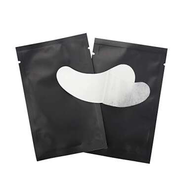 myaokue-up 100 Pairs Eye Gel Pads, Lint Free Under Eye Patches for Eyelash Extensions, Premium Eye Mask Beauty Tool Kit