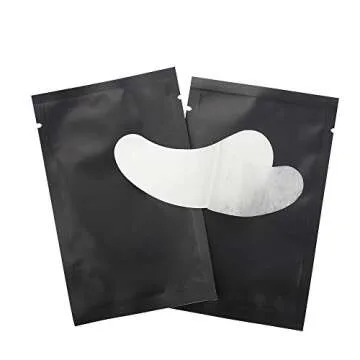 myaokue-up 100 Pairs Eye Gel Pads, Lint Free Under Eye Patches for Eyelash Extensions, Premium Eye Mask Beauty Tool Kit