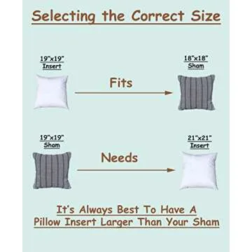 Pillowflex Synthetic Down Pillow Insert - 19x19 Down Alternative Pillow, Ultra Soft Throw Pillow, Couch Sham, Bed Sleeping Accent Pillow - 1 Decorative Accent Form