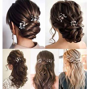 Elegant 2Pcs Wedding Hair Pins for Brides and Women