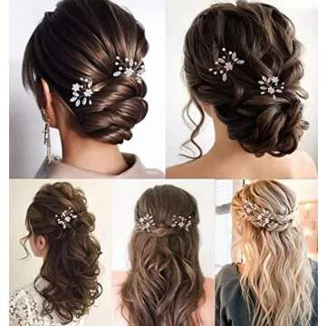 Elegant 2Pcs Wedding Hair Pins for Brides and Women