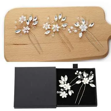 Elegant 2Pcs Wedding Hair Pins for Brides and Women