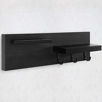 Lucundm Key Holder for Wall, Decorative Entryway Shelf with Hooks Holds Keys, Dog Leash, Sunglasses ...