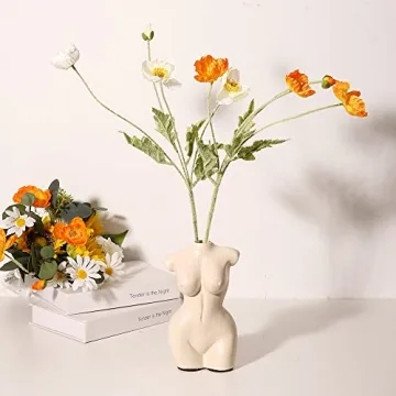 Boho Female Body Vase for Minimalist Bathroom Decor