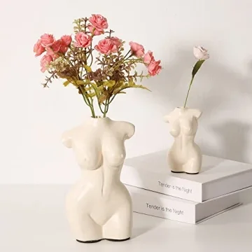 Boho Female Body Vase for Minimalist Bathroom Decor