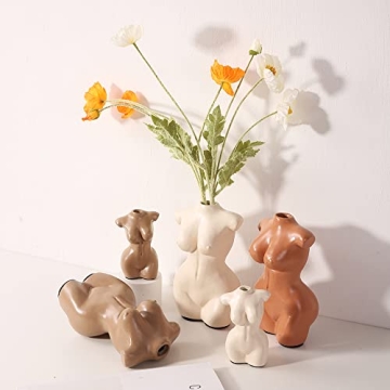 Boho Female Body Vase for Minimalist Bathroom Decor