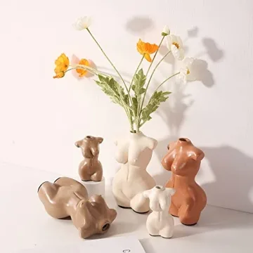 Boho Female Body Vase for Minimalist Bathroom Decor