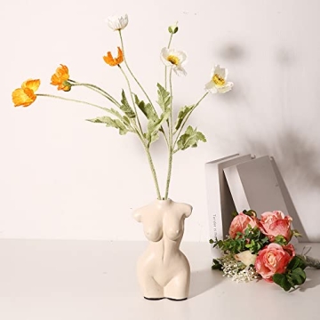 Boho Female Body Vase for Minimalist Bathroom Decor