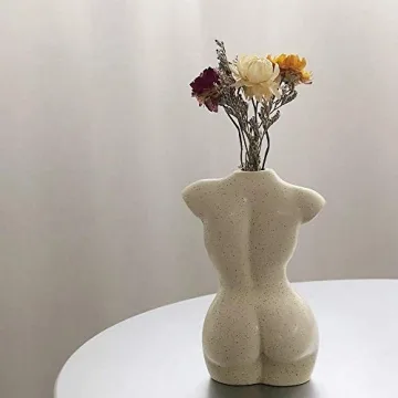 Boho Female Body Vase for Minimalist Bathroom Decor
