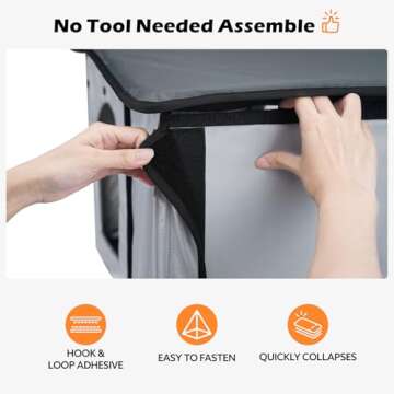 Heated Outdoor Cat House for Winter, Weatherproof Insulated Oxford Cloth & Elevated Large Outdoor Feral Cat House with Pet Heating Pad Bed, Outside Cat House for Stray Barn Cats