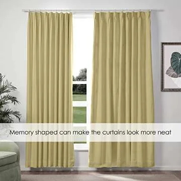TWOPAGES Customizable Beige White Linen Curtain with Embroidery Trim Tape Decorative Window Curtain for Living Room Bedroom Light Filtering Pinch Pleated Drape, 1 Panel